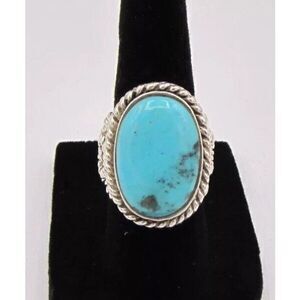 Sterling Silver Turquoise Ring Size 6